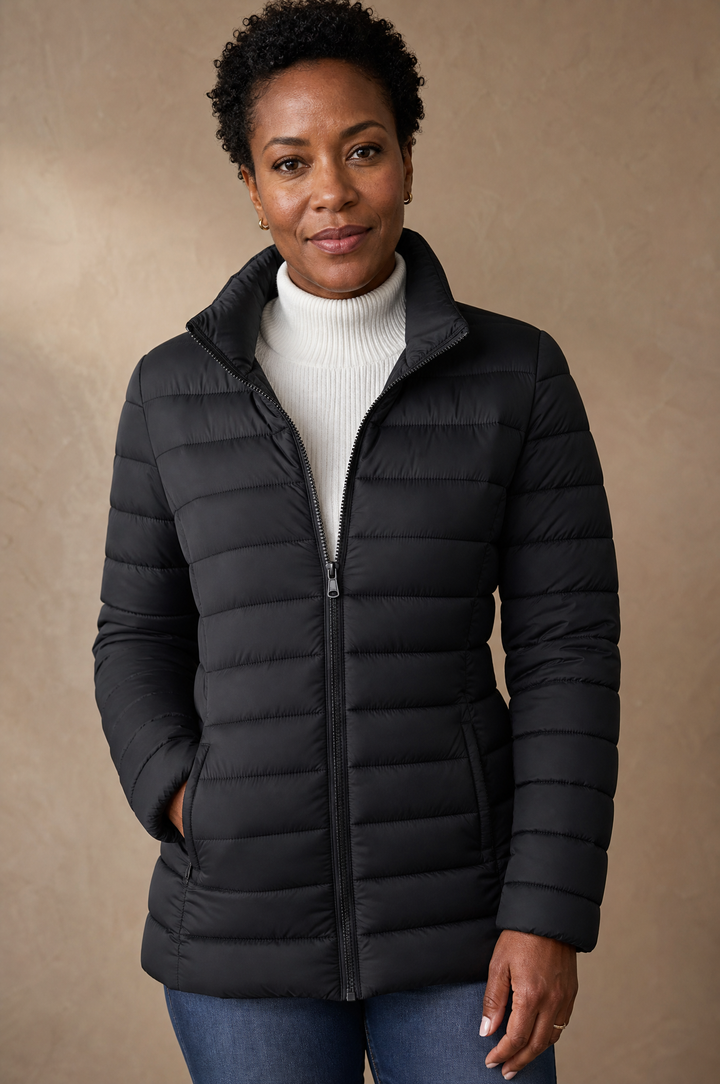 Beatrice | Plush Stand Collar Puffer Coat for Women