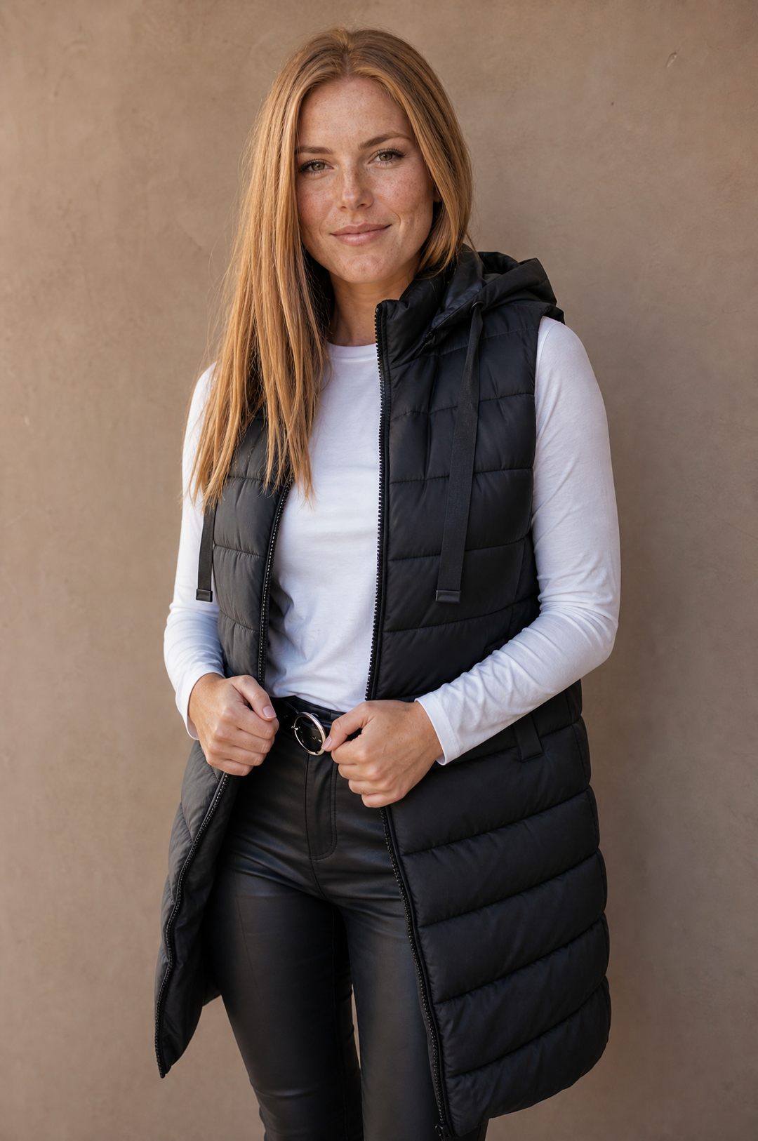 Eloise | Snug Longline Puffer Gilet Body Warmer for Women