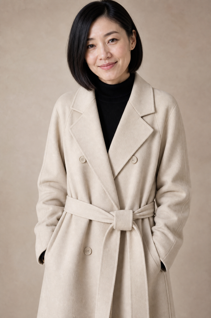 Beatrix | Poised Belted Wrap Coat for Women