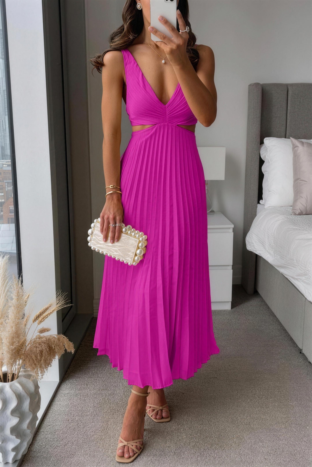 Sidonie wedding guest midi dress