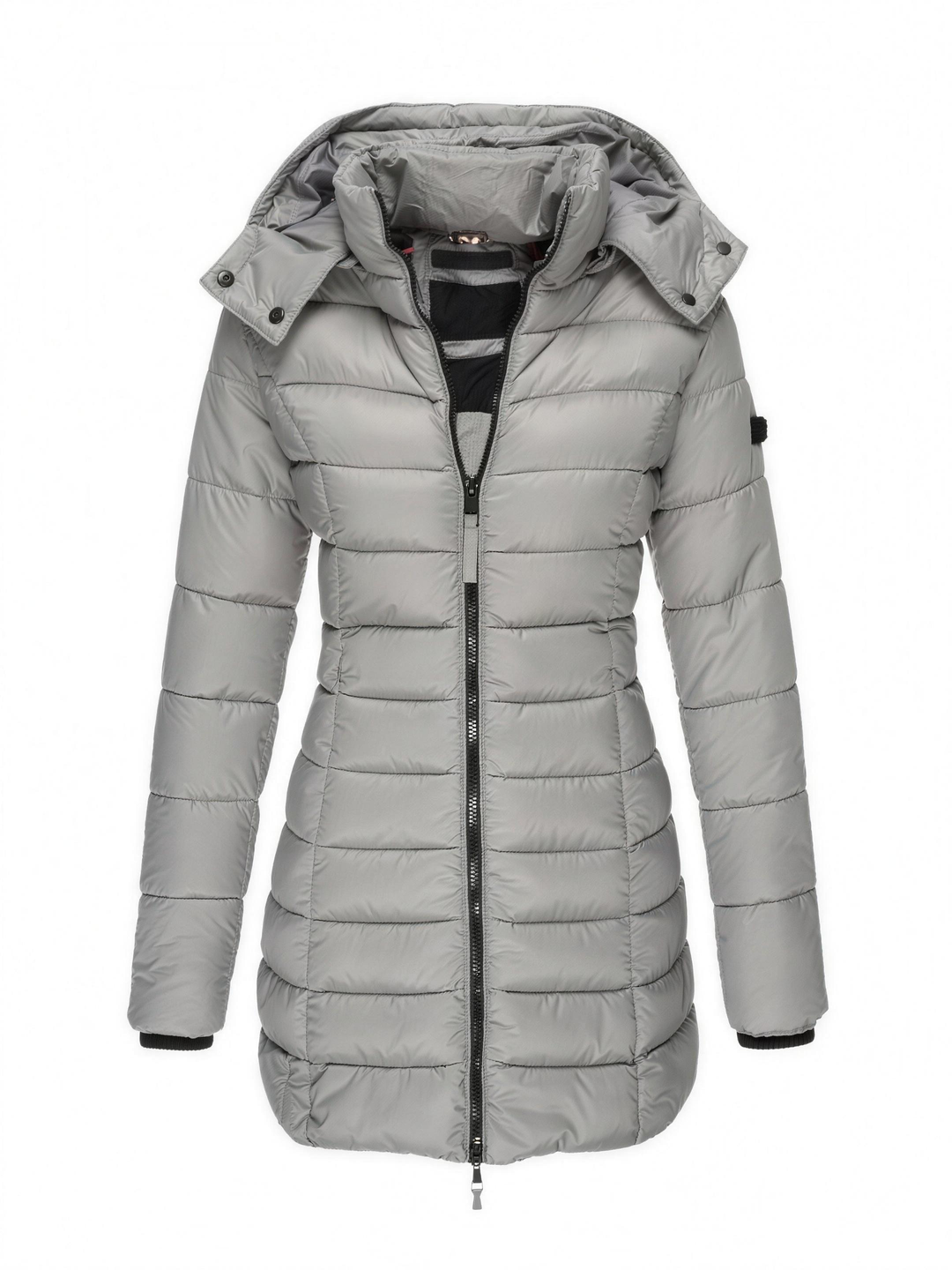 Pascaline | Enfolded Longline Hooded Puffer Coat for Women