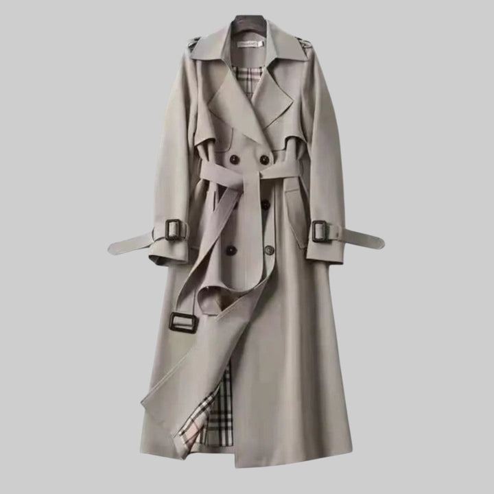 Women's Black Belted Trench Coat