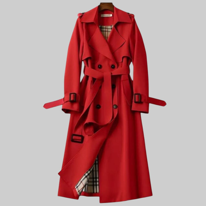 Women's Black Belted Trench Coat