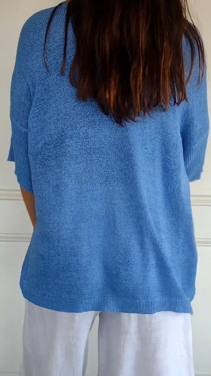 Felicie | Draping V Neck Long Sleeve Top for Women