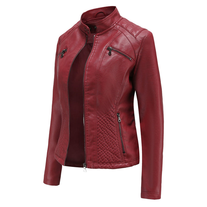 Katherine | Modern Black Quilted Faux Leather Jacket
