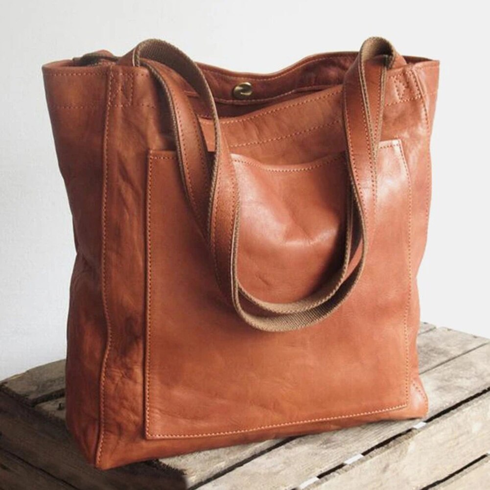 Xaviere | Oiled Structured Leather Tote Bag for Women
