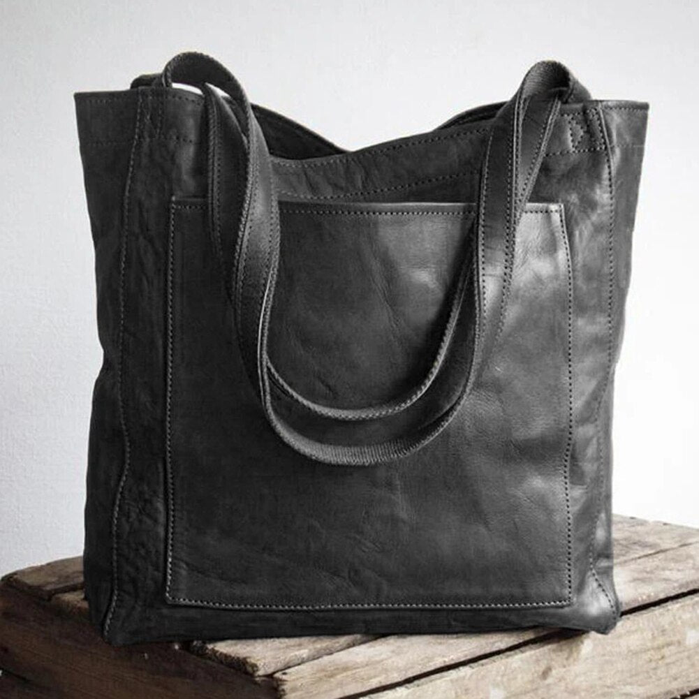 Xaviere | Oiled Structured Leather Tote Bag for Women