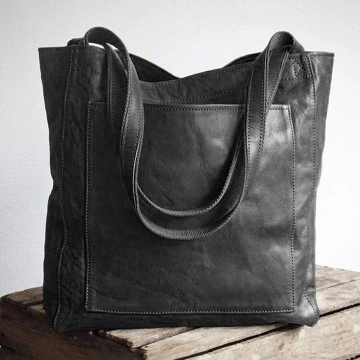 Xaviere | Oiled Structured Leather Tote Bag for Women