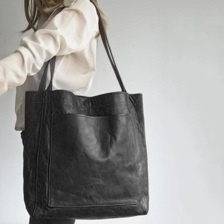 Xaviere | Oiled Structured Leather Tote Bag for Women