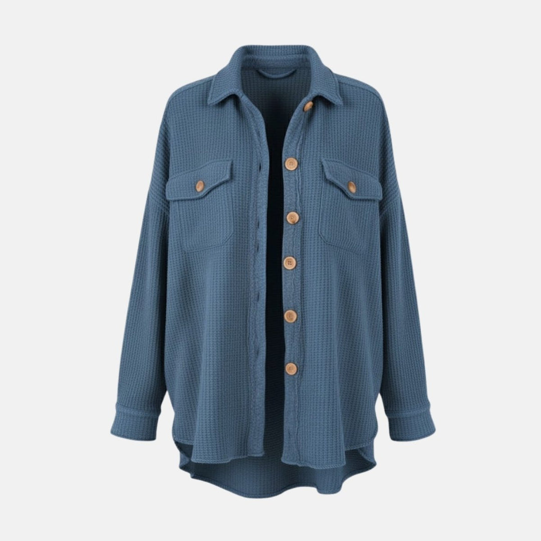Gwendolyn | Waffled Relaxed Knit Overshirt for Women