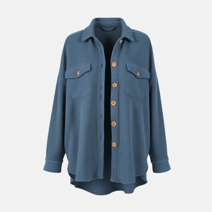 Gwendolyn | Waffled Relaxed Knit Overshirt for Women