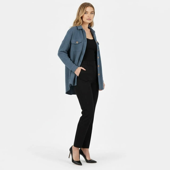 Gwendolyn | Waffled Relaxed Knit Overshirt for Women