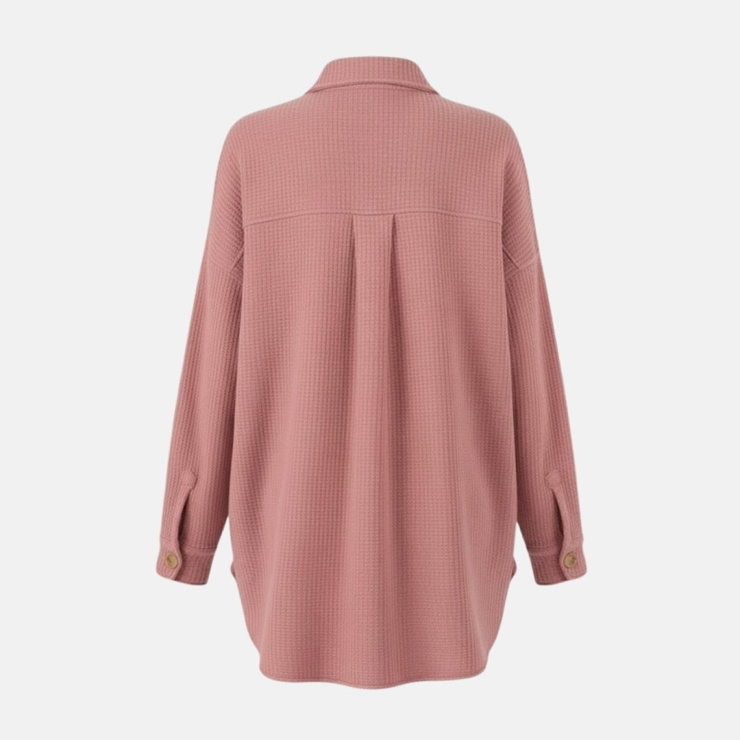 Gwendolyn | Waffled Relaxed Knit Overshirt for Women