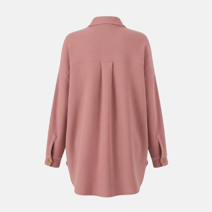 Gwendolyn | Waffled Relaxed Knit Overshirt for Women
