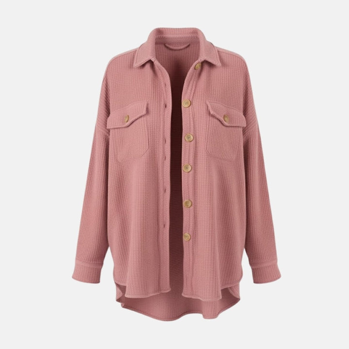 Gwendolyn | Waffled Relaxed Knit Overshirt for Women