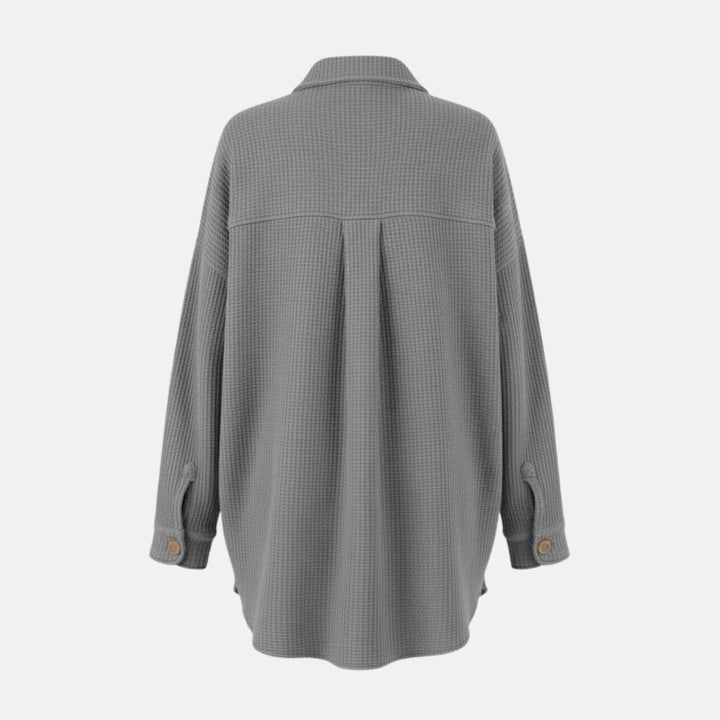 Gwendolyn | Waffled Relaxed Knit Overshirt for Women