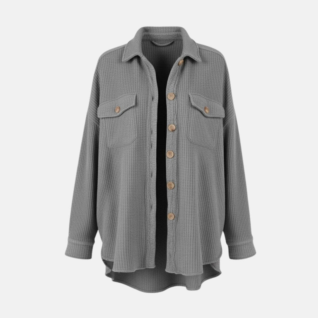 Gwendolyn | Waffled Relaxed Knit Overshirt for Women