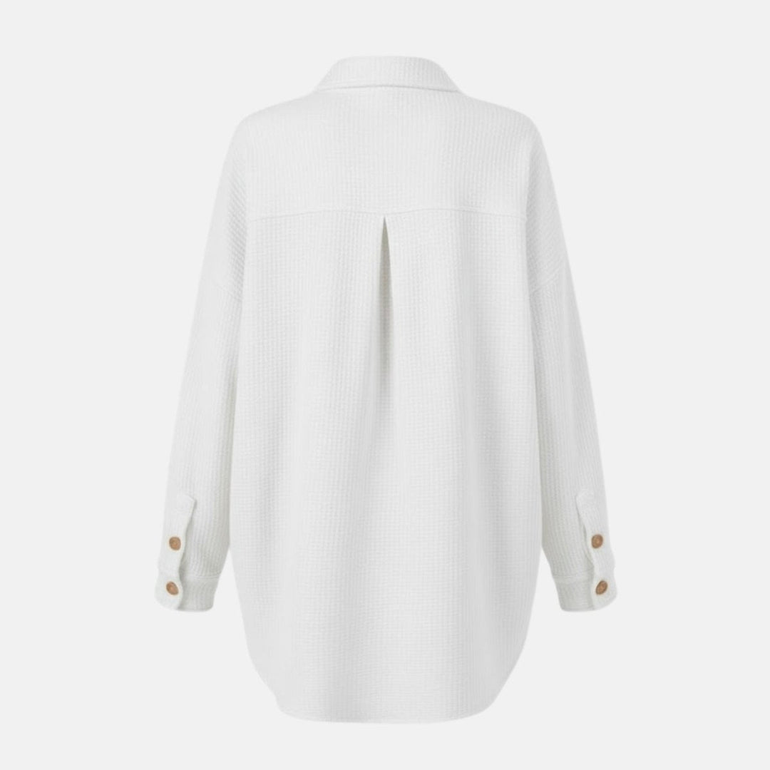 Gwendolyn | Waffled Relaxed Knit Overshirt for Women