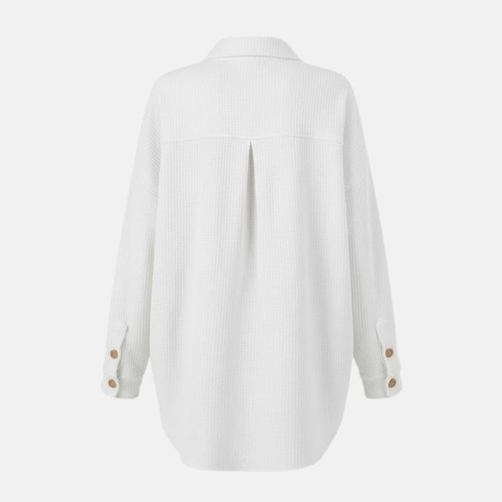 Gwendolyn | Waffled Relaxed Knit Overshirt for Women