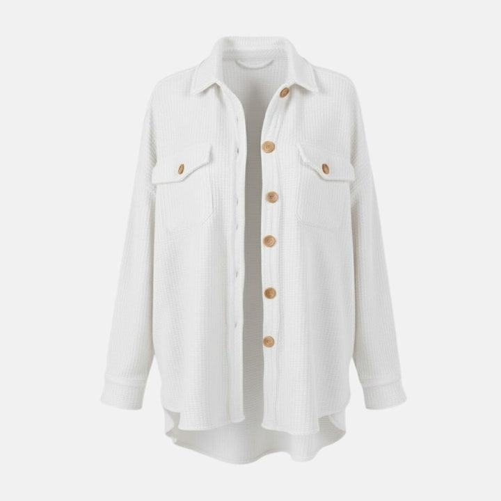 Gwendolyn | Waffled Relaxed Knit Overshirt for Women