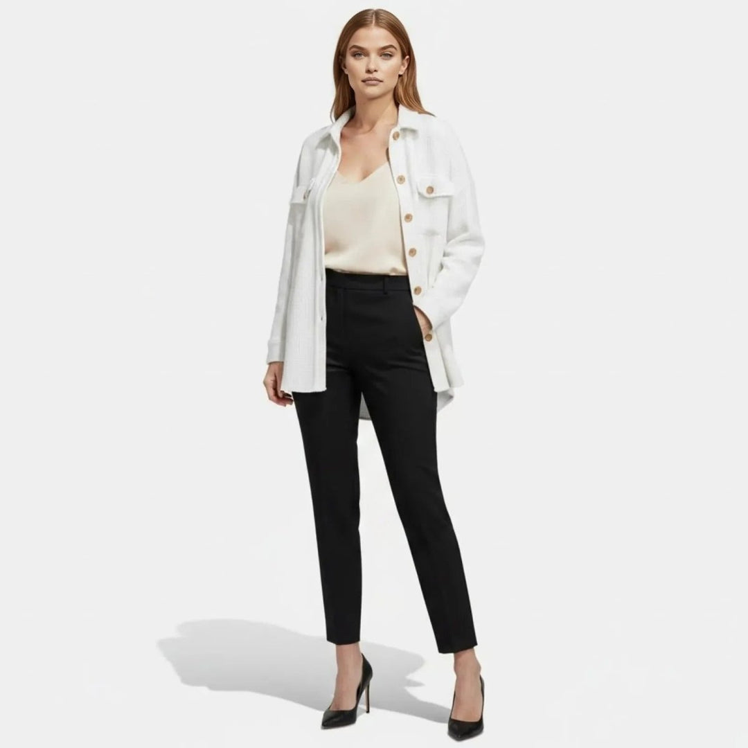 Gwendolyn | Waffled Relaxed Knit Overshirt for Women