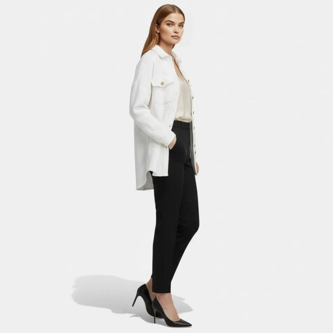 Gwendolyn | Waffled Relaxed Knit Overshirt for Women