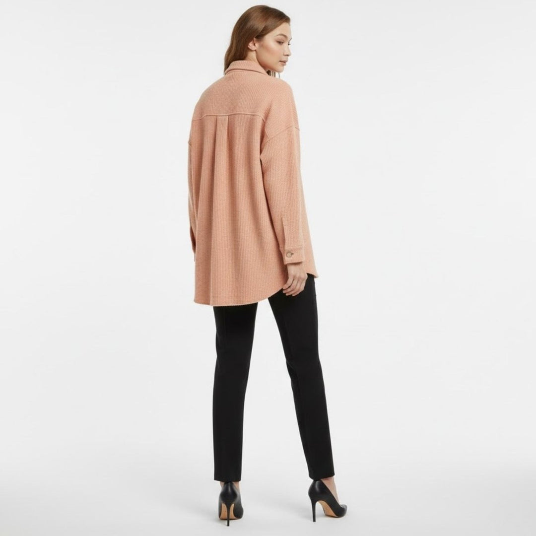 Gwendolyn | Waffled Relaxed Knit Overshirt for Women