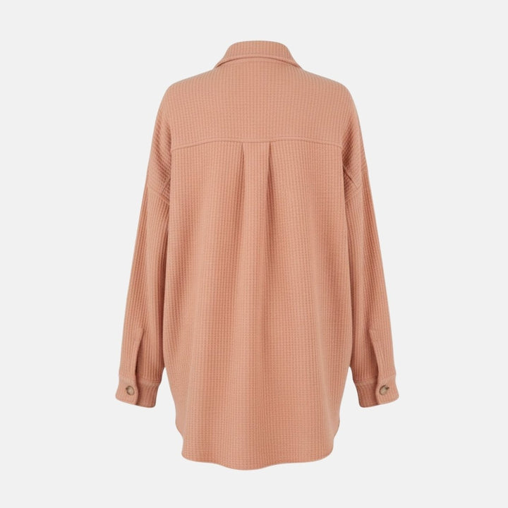 Gwendolyn | Waffled Relaxed Knit Overshirt for Women