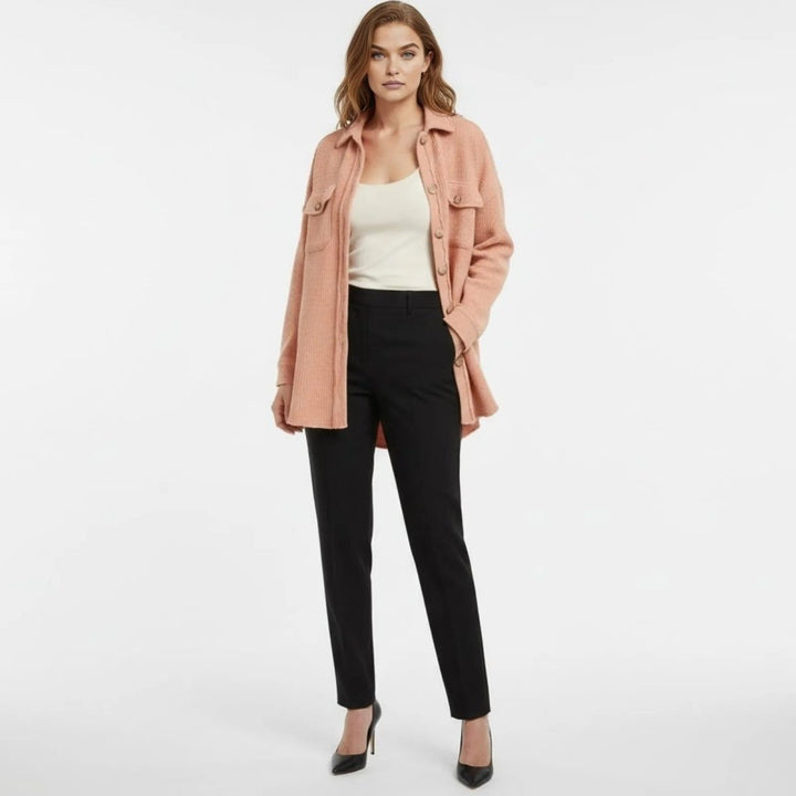 Gwendolyn | Waffled Relaxed Knit Overshirt for Women