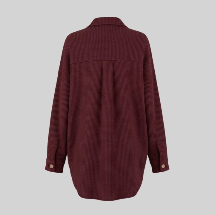 Gwendolyn | Waffled Relaxed Knit Overshirt for Women