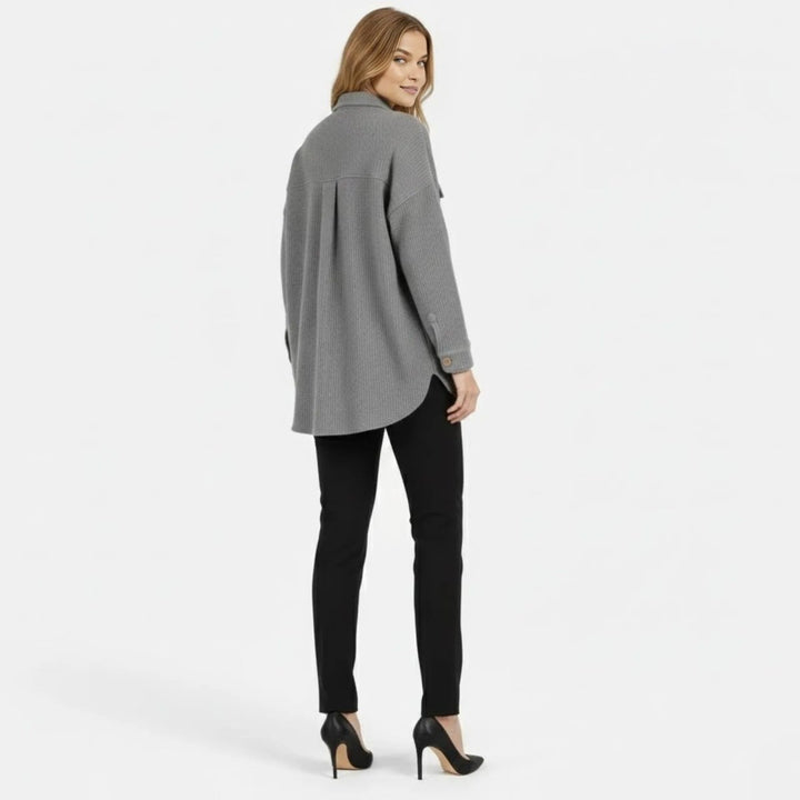 Gwendolyn | Waffled Relaxed Knit Overshirt for Women