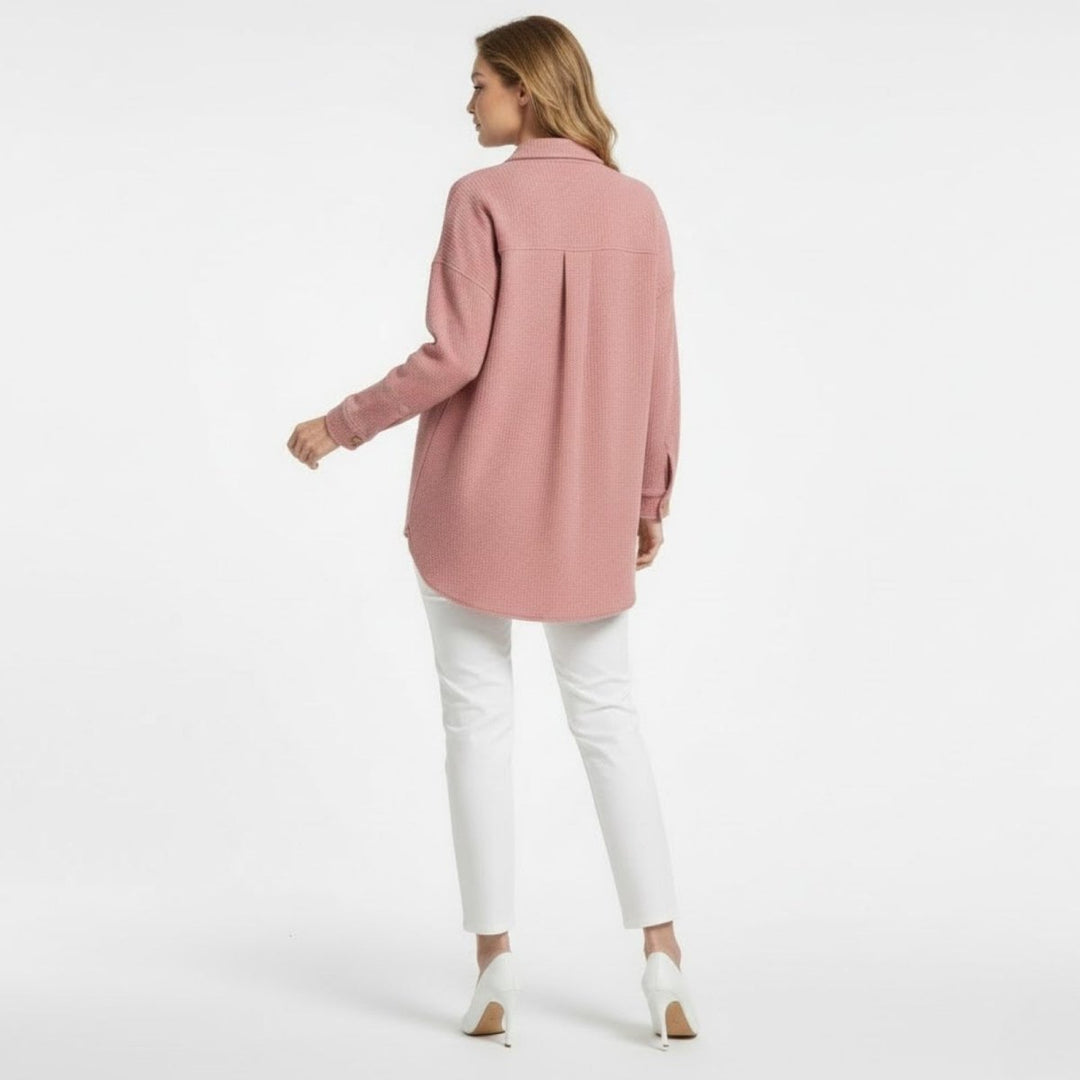 Gwendolyn | Waffled Relaxed Knit Overshirt for Women