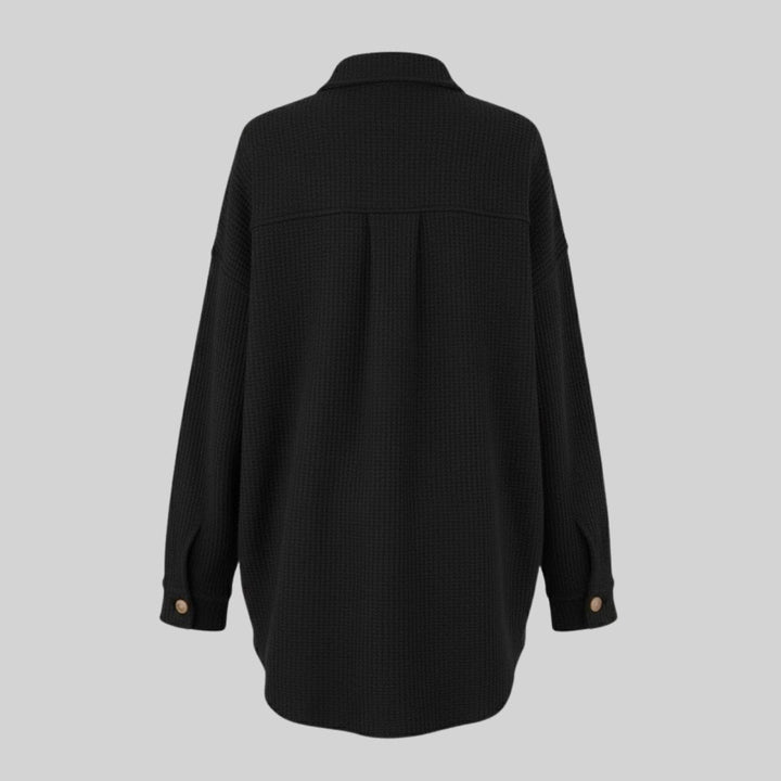 Gwendolyn | Waffled Relaxed Knit Overshirt for Women