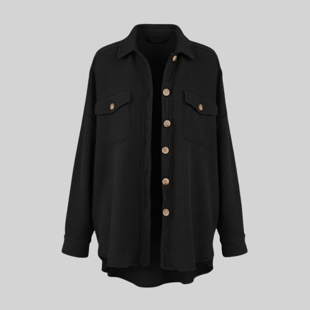 Gwendolyn | Waffled Relaxed Knit Overshirt for Women