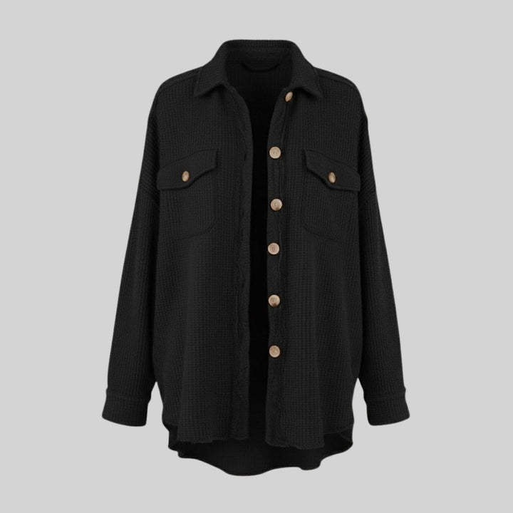 Gwendolyn | Waffled Relaxed Knit Overshirt for Women