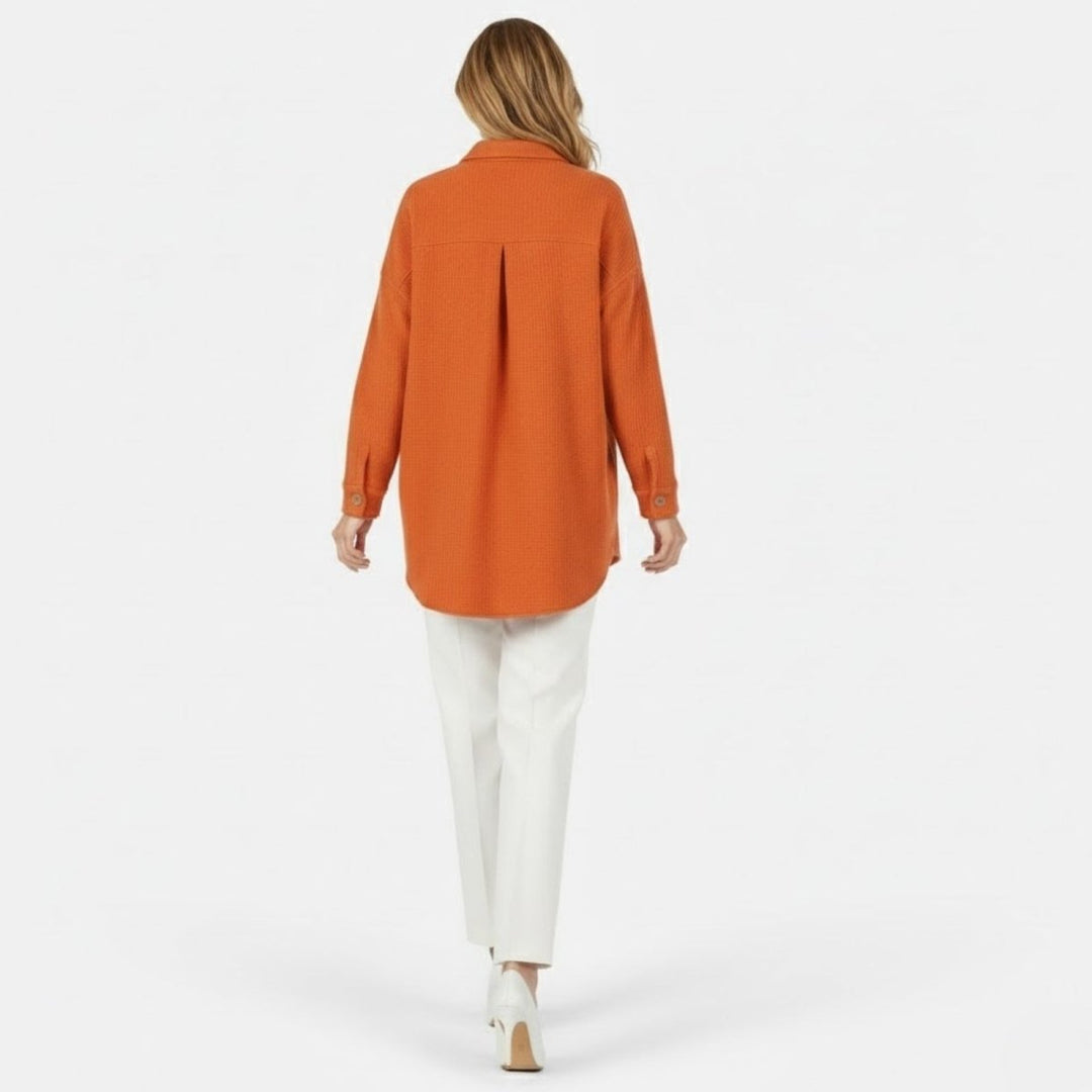 Gwendolyn | Waffled Relaxed Knit Overshirt for Women