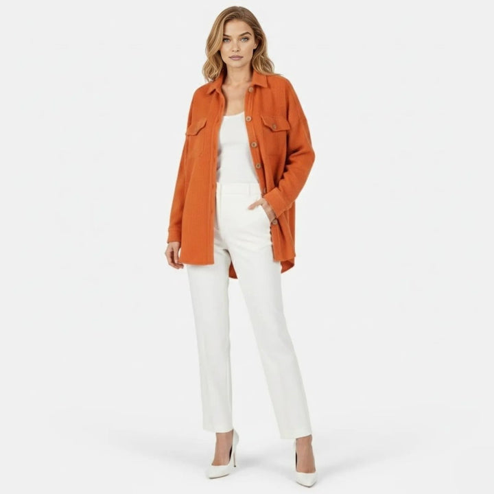 Gwendolyn | Waffled Relaxed Knit Overshirt for Women
