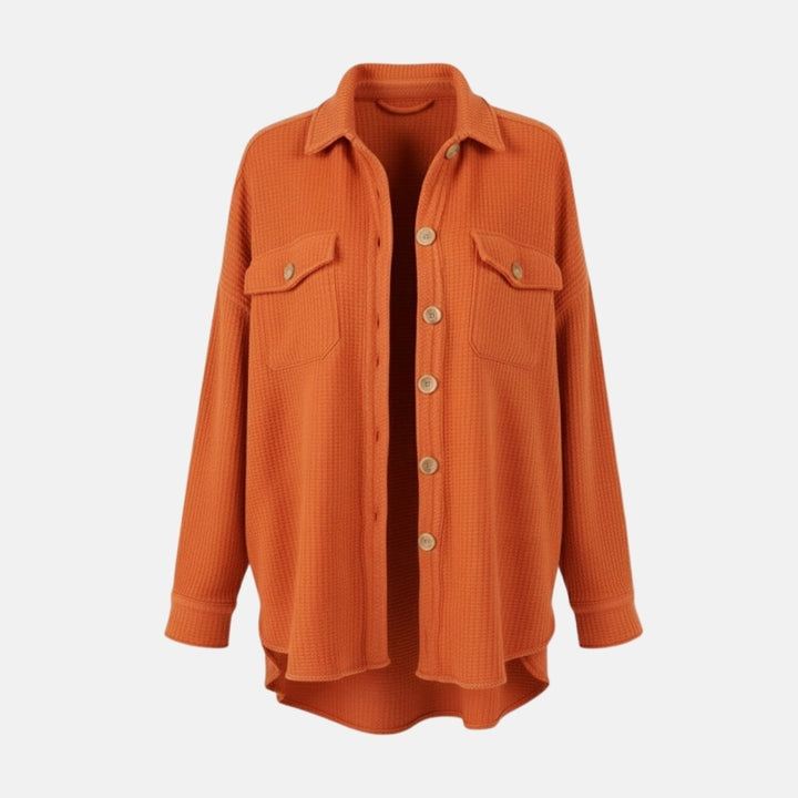 Gwendolyn | Waffled Relaxed Knit Overshirt for Women