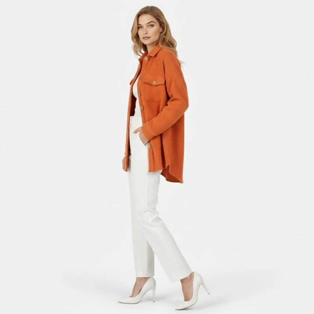 Gwendolyn | Waffled Relaxed Knit Overshirt for Women