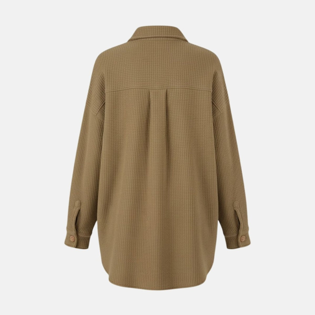 Gwendolyn | Waffled Relaxed Knit Overshirt for Women