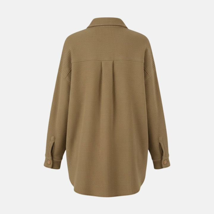 Gwendolyn | Waffled Relaxed Knit Overshirt for Women