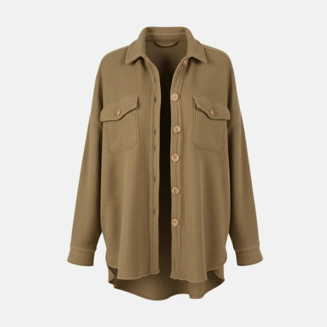 Gwendolyn | Waffled Relaxed Knit Overshirt for Women