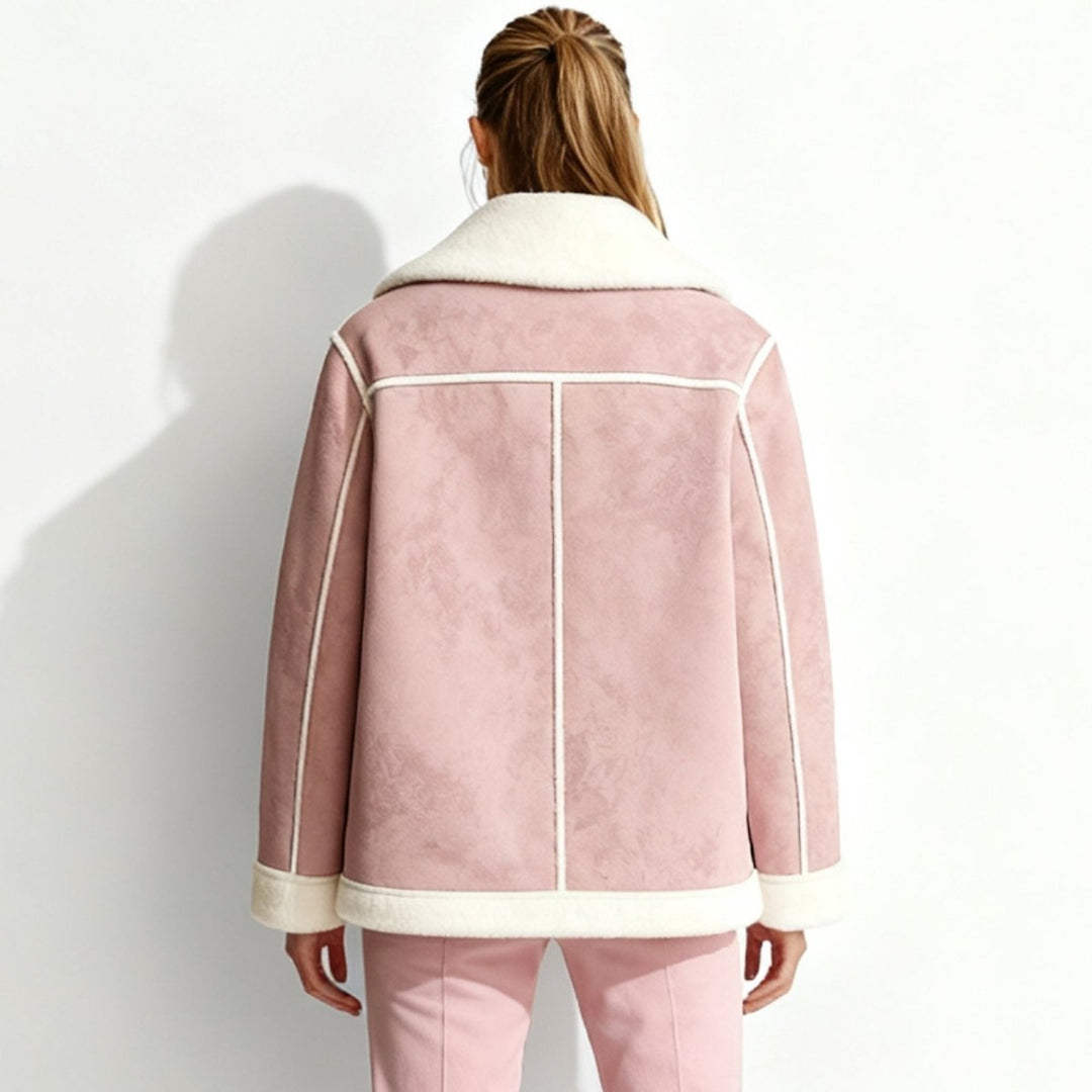 Ophelia | Rich Faux Shearling Aviator Jacket for Women