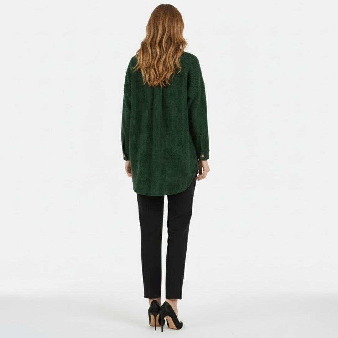 Gwendolyn | Waffled Relaxed Knit Overshirt for Women