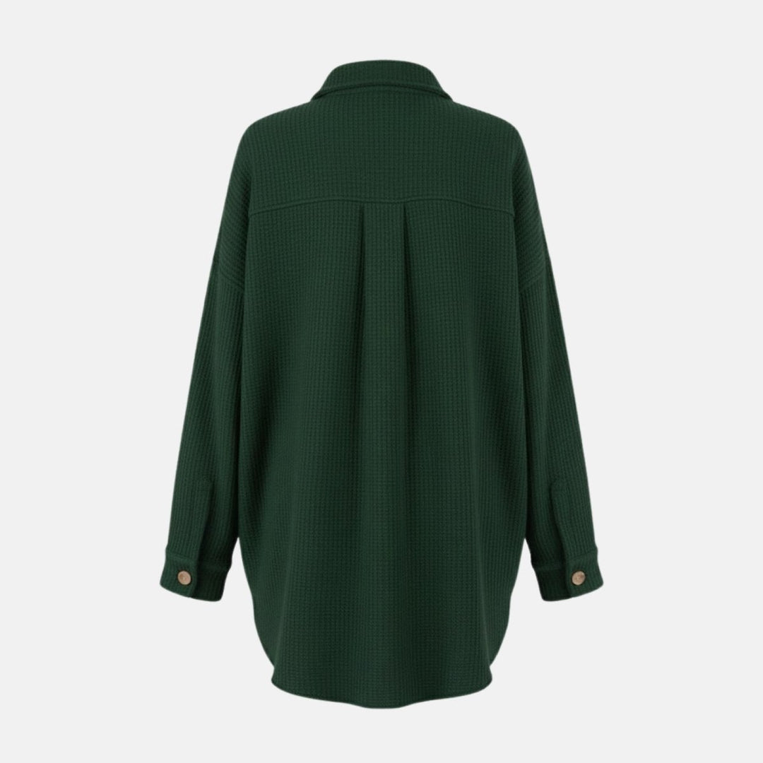 Gwendolyn | Waffled Relaxed Knit Overshirt for Women