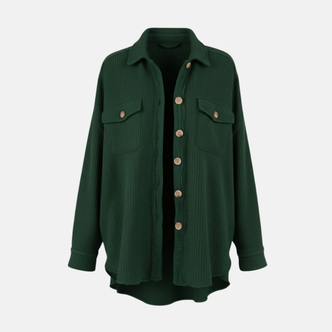 Gwendolyn | Waffled Relaxed Knit Overshirt for Women