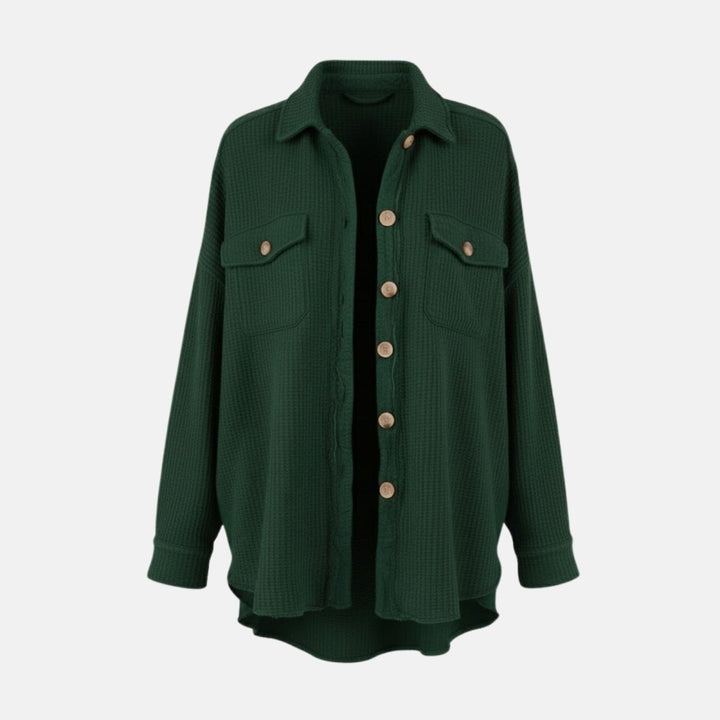 Gwendolyn | Waffled Relaxed Knit Overshirt for Women