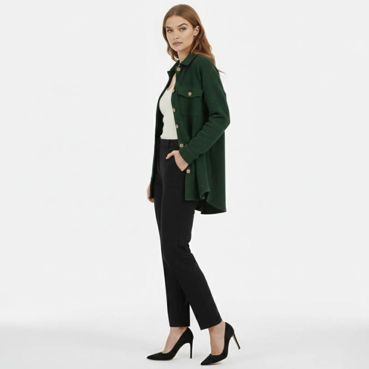 Gwendolyn | Waffled Relaxed Knit Overshirt for Women