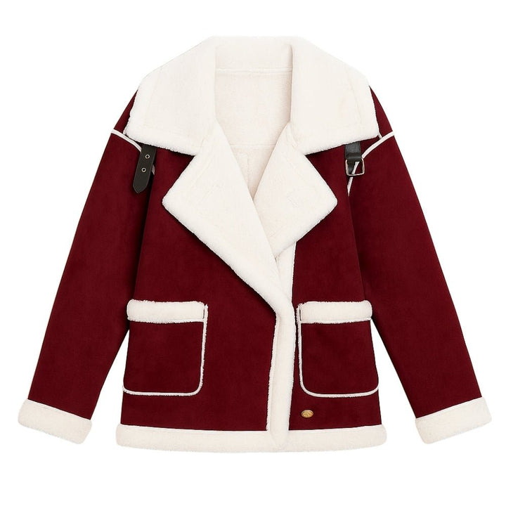 Edmee | Stalwart Faux Shearling Aviator Jacket for Women
