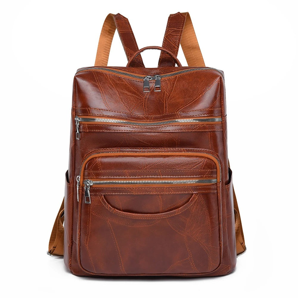 Armance | Grained Leather Backpack for Women
